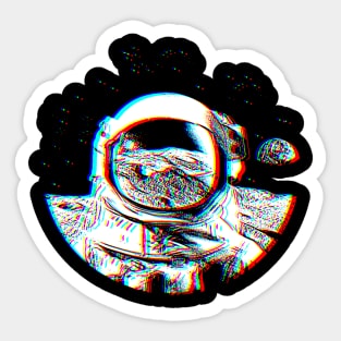 3D Astronaut Graphic Design Sticker